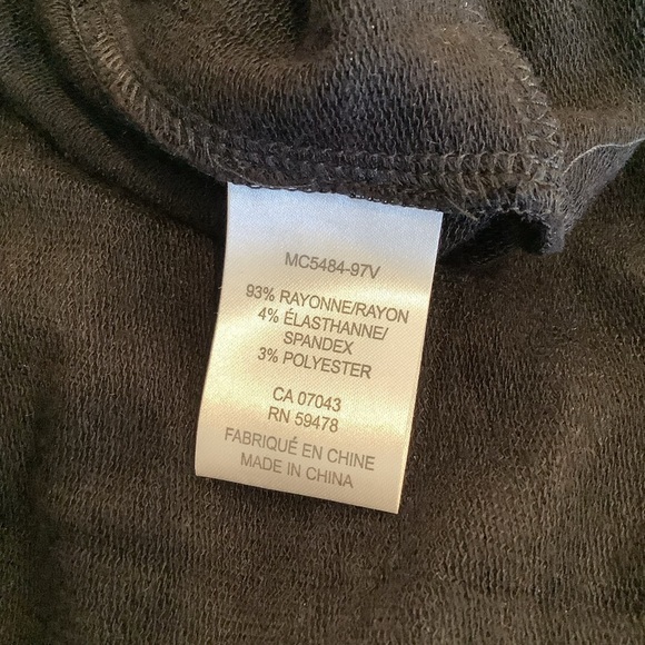 Tahari Black Open Front Cardigan Size Medium - Picture 7 of 10